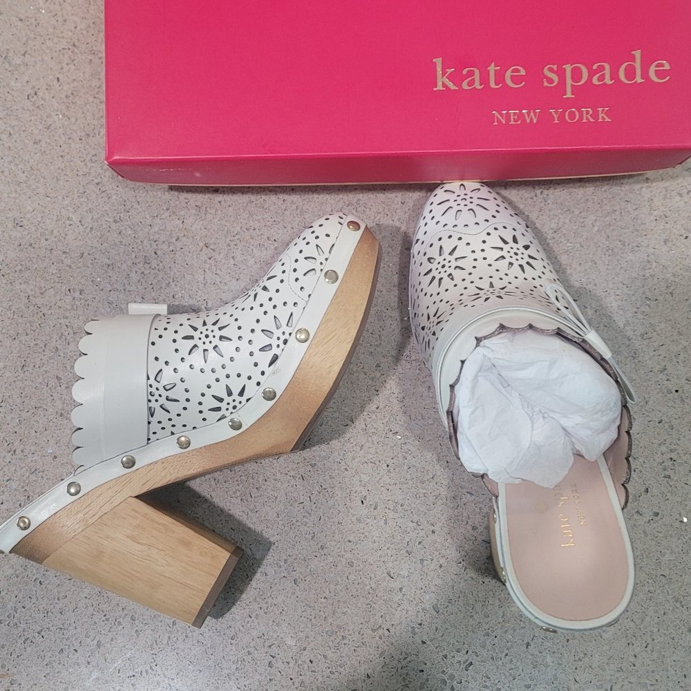 Kate Spade Cala Laser Cut Clogs